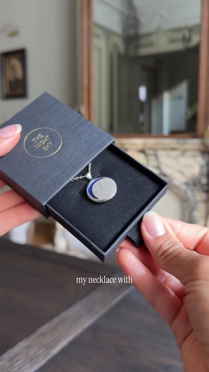 Close-up of the necklace featured in Sonya’s collaboration with The Night Sky